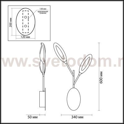 Настенный светильник Odeon light 3903/14WL GARDENA