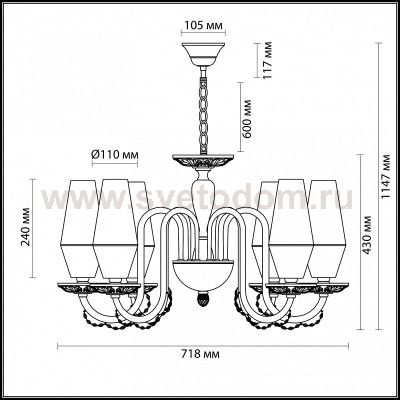Люстра Odeon light 3919/6 FELICIA