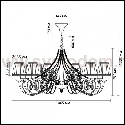 Люстра Odeon light 3921/12 NIAGARA