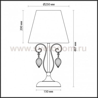 Настольная лампа Odeon light 3921/1T NIAGARA