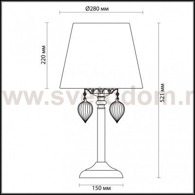 Настольная лампа Odeon light 3922/1T ADRIANA