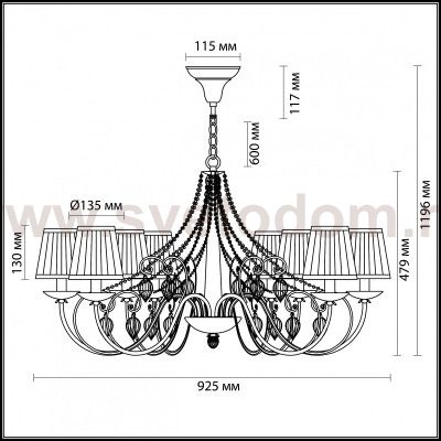 Люстра Odeon light 3922/8 ADRIANA