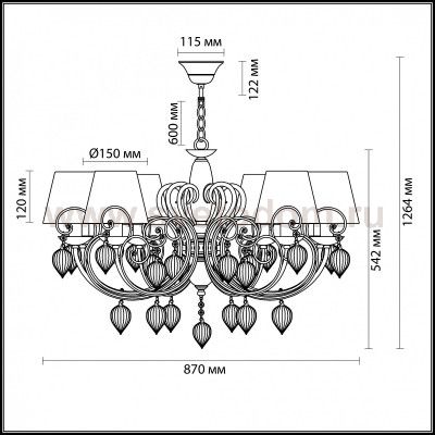 Люстра Odeon light 3925/8 PERSIA