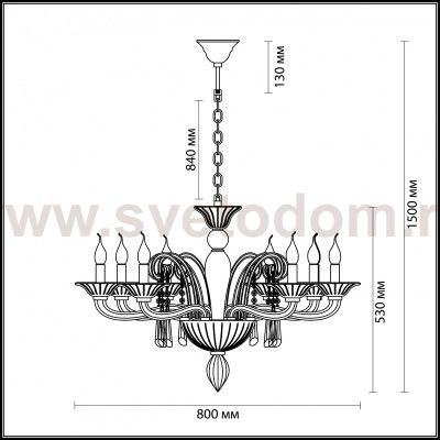 Люстра подвесная Odeon light 3926/8 ROCCA