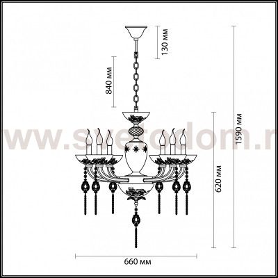 Люстра подвесная Odeon light 3927/6 DONNA