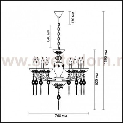 Люстра подвесная Odeon light 3927/8 DONNA