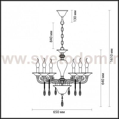 Люстра Odeon light 3928/6 AMARONE