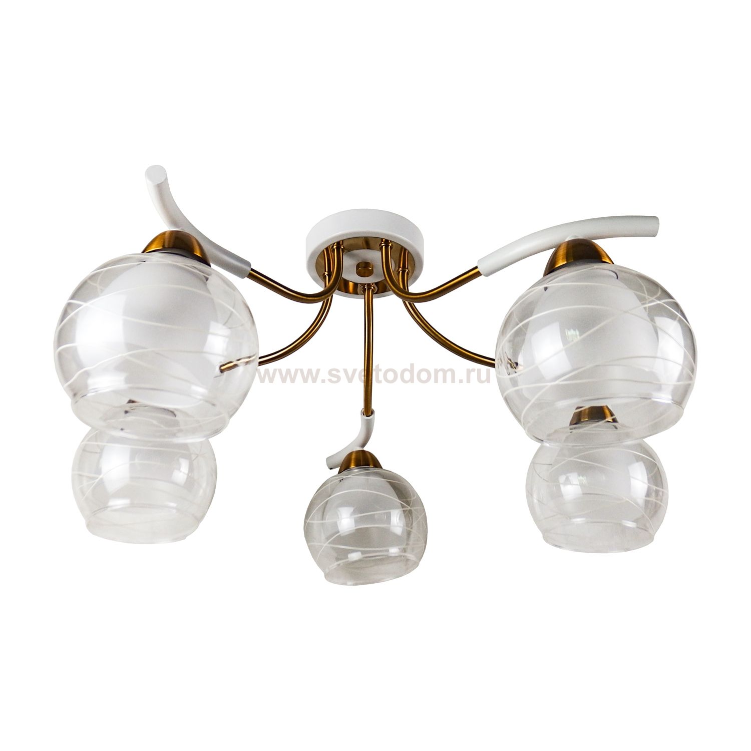 Люстра современная Экономсвет 39289/5WT+ZAB WT+CL