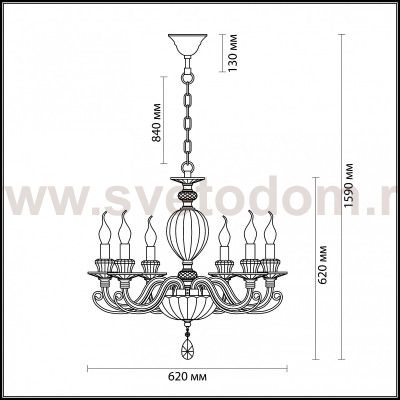Люстра Odeon light 3929/6 SIENA