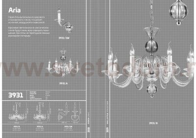Люстра Odeon light 3931/6 ARIA