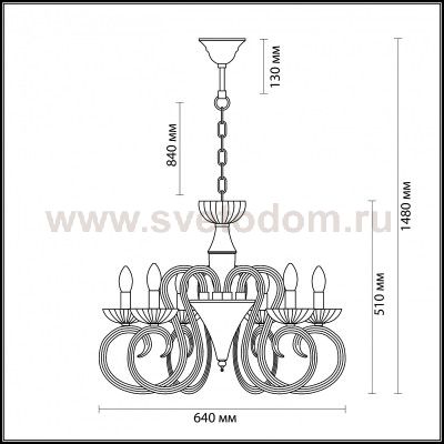 Люстра Odeon light 3932/6 ZEFIRO