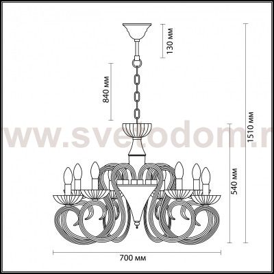 Люстра Odeon light 3932/8 ZEFIRO