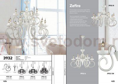 Люстра Odeon light 3932/8 ZEFIRO