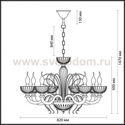 Люстра подвесная Odeon light 3934/8 CARAMELLA