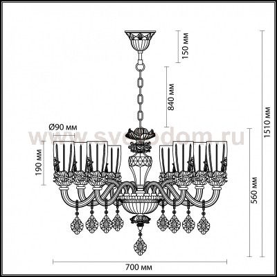Люстра Odeon light 3935/8 ELISA