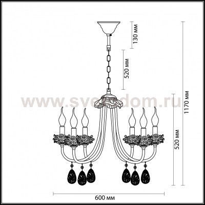 Люстра Odeon light 3938/6 CORNIOLA