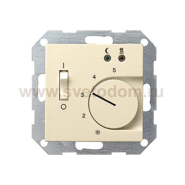 Gira S-55 Крем глянц Регулятор тёплого пола (G39401)