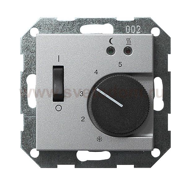 Gira S-55 Алюминий Регулятор тёплого пола (G39426)