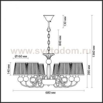 Люстра Odeon light 3945/8 MOLINARI