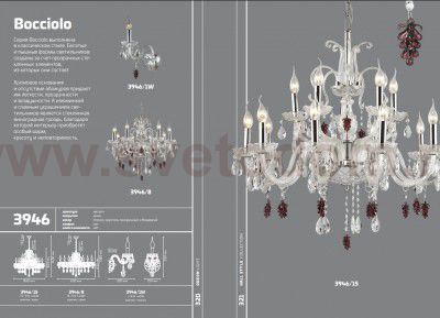 Люстра подвесная Odeon light 3946/15 BOCCIOLO