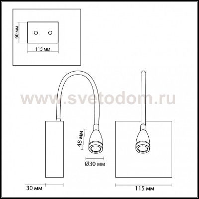Бра - подсветка Odeon light 3988/3WL BRUNO