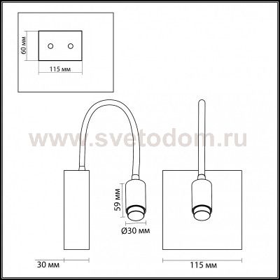 Бра - подсветка Odeon light 3989/3WL BRUNO