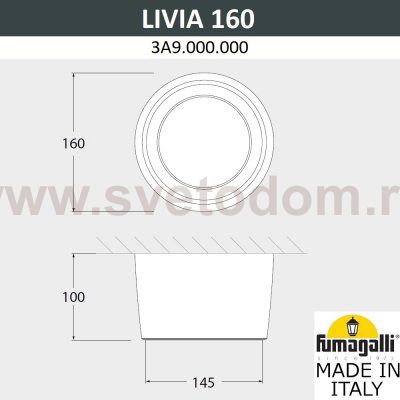 Потолочный накладной светильник FUMAGALLI LIVIA 160  3A9.000.000.AXD1L