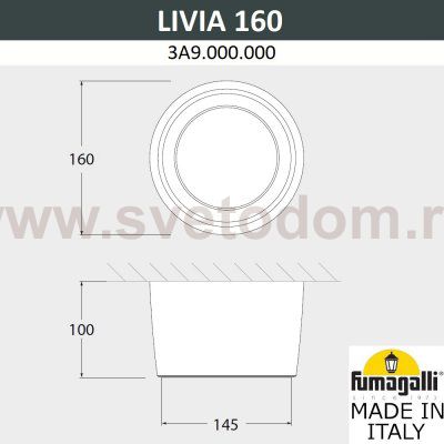 Потолочный накладной светильник FUMAGALLI LIVIA 160  3A9.000.000.LXD1L