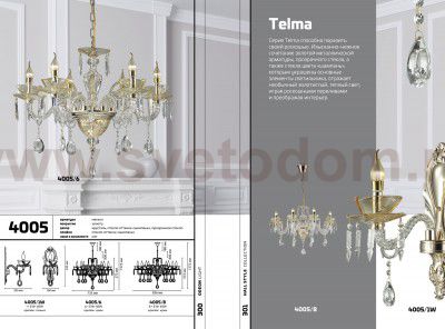 Настенный светильник Odeon light 4005/1W TELMA