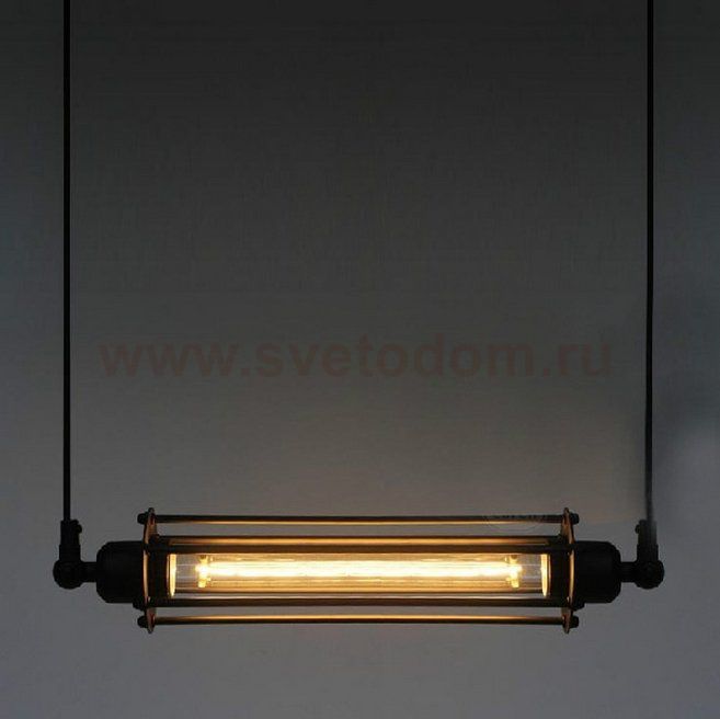 Подвесной светильник Loft Industrial Edison Cage Horizontal Mono Loft Concept 40.059