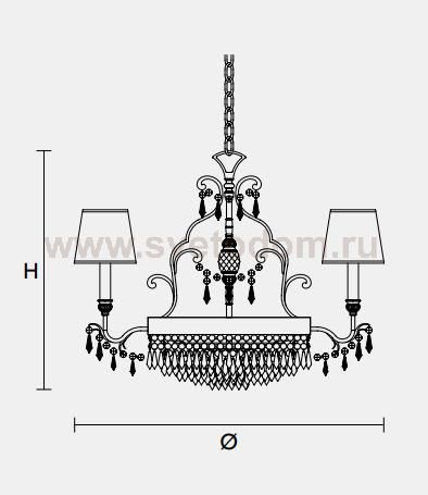 Подвесной светильник Masiero CLASSICA 4010 S6+3