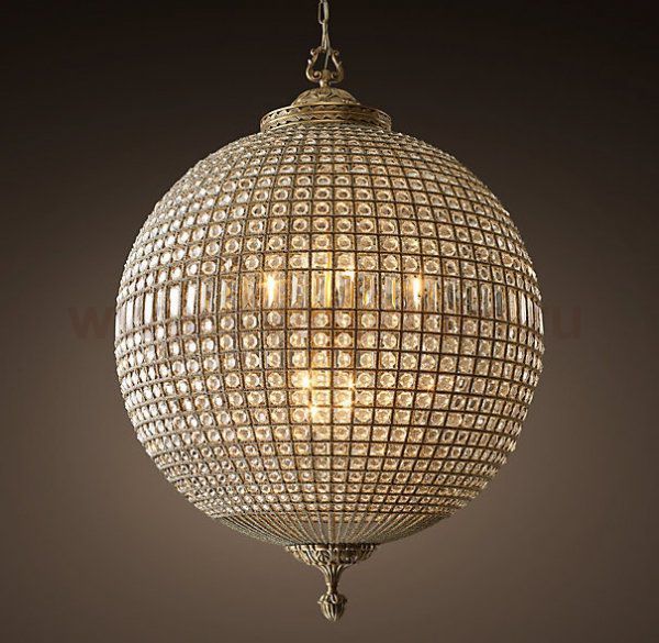 Люстра RH 19th c. Casbah Crystal Pendant 90 Loft Concept 40.1014.MT.BL.T1B