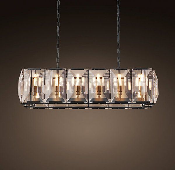 Люстра RH Harlow Crystal Square Chandelier 10 Loft Concept 40.1029.MT.BL.T1B