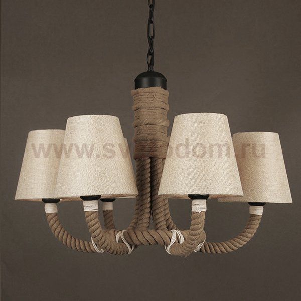 Люстра Rattan Chandelier Loft Rope Light Loft Concept 40.104.MT.BL.T1B