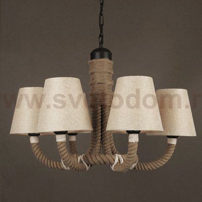 Люстра Rattan Chandelier Loft Rope Light Loft Concept 40.104.MT.BL.T1B