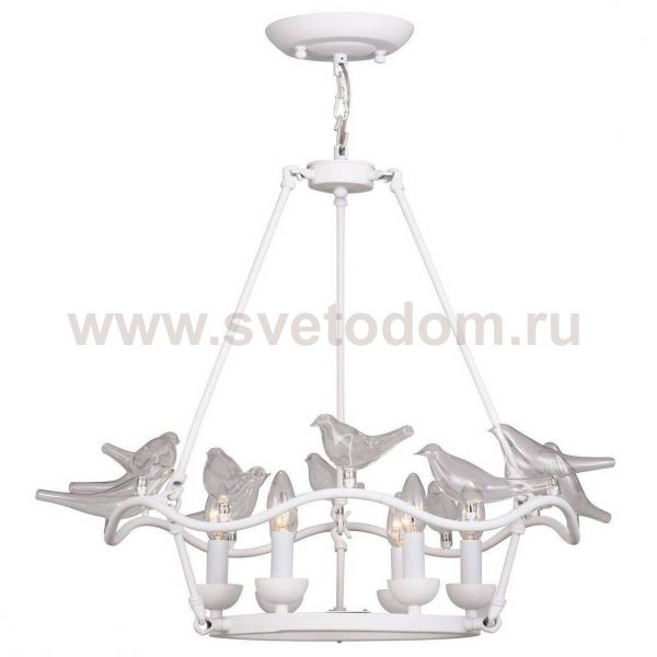 Люстра Dove Chandelier Glass Bird 6 White Loft Concept 40.1050