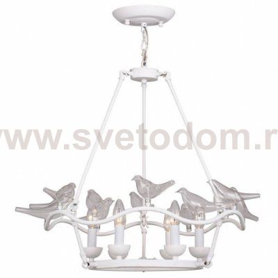 Люстра Dove Chandelier Glass Bird 6 White Loft Concept 40.1050