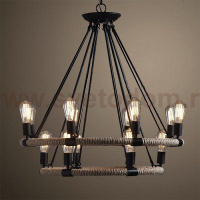Люстра Round Tube Double Loft Rope Light Loft Concept 40.105