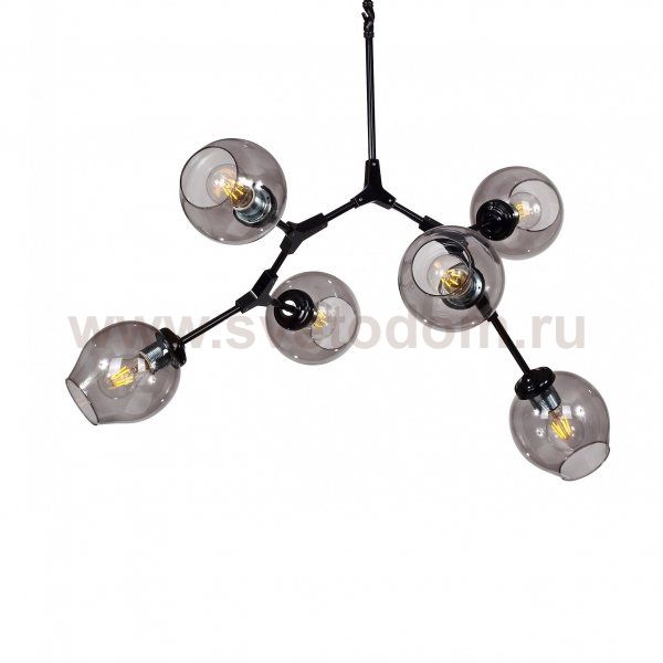Люстра Lindsey Adelman Branching Bubble Chandelier 6 Black Loft Concept 40.1093