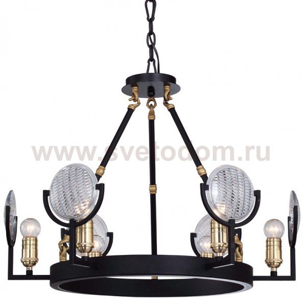 Люстра RH Gaslight Lens Chandelier 6 Loft Concept 40.1196