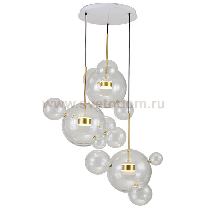 Люстра Bolle Circular Chandelier 14 BUBBLE Giopato & Coombes Loft Concept 40.1226