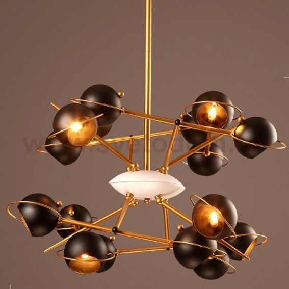 Люстра Oscar Torlasco pending lamp 60S Loft Concept 40.1254.MT.BL.RU