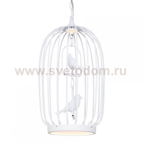 Люстра Birdcage Chandelier Two White Loft Concept 40.1273