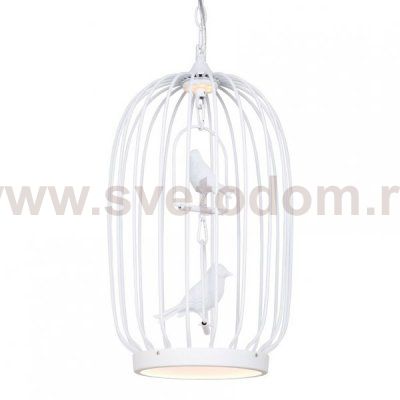 Люстра Birdcage Chandelier Two White Loft Concept 40.1273