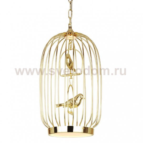 Люстра Birdcage Chandelier Two Gold Loft Concept 40.1274