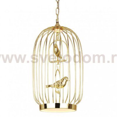Люстра Birdcage Chandelier Two Gold Loft Concept 40.1274
