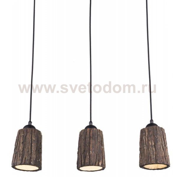 Люстра Wood Log Pendant 3 Loft Concept 40.1293.GL.20.CH
