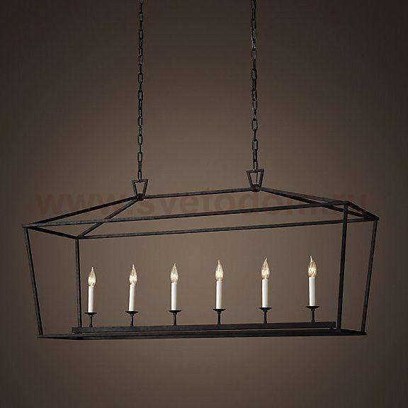Люстра 19th C. English Openwork Linear Pendant Black Loft Concept 40.1338