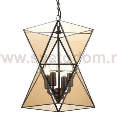 Люстра PolyPyramid Glass Pendant 4 Cognac Loft Concept 40.1348