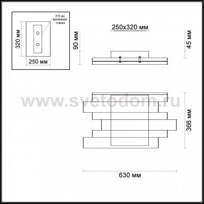 Светильник потолочный Odeon light 4014/71CL PIANO